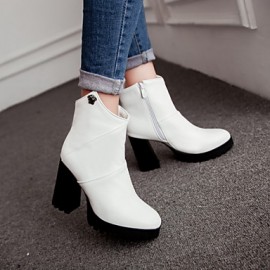 Women's Shoes Chunky Heel Round Toe/Closed Toe Boots