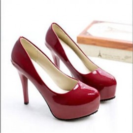 Women's Spring / Summer / Fall Heels Patent Leather Office & Career / Dress / Party & Evening Stiletto Heel Black / Red / White / Beige