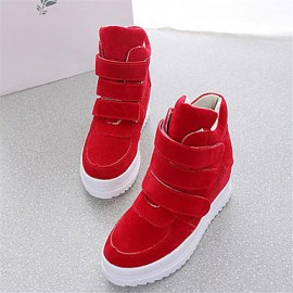 Women's Sneakers Spring / Fall Wedges Fleece Outdoor / Casual Wedge Heel Buckle Black / Blue / Red / Gray Others