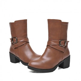 Women's ShoesChunky Heel Round Toe/Closed Toe Boots