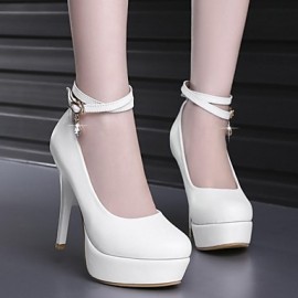 Women's Shoes Round Toe Stiletto Heel Pumps with Buckle Shoes More Colors available