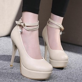 Women's Shoes Round Toe Stiletto Heel Pumps with Buckle Shoes More Colors available