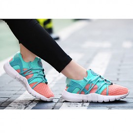 Women's Shoes Tulle Flat Heel Comfort Fashion Sneakers Athletic Blue / Pink / Gray / Orange