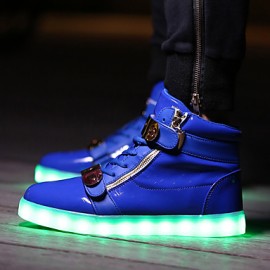 LED Shoes USB Charging Luminous Shoes Women's Casual Shoes Fashion Sneakers Black / Blue / Red / White