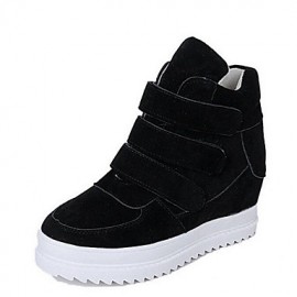 Women's Sneakers Spring / Fall Wedges Fleece Outdoor / Casual Wedge Heel Buckle Black / Blue / Red / Gray Others